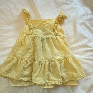 Shabby Chic Mustard Ruffled Top